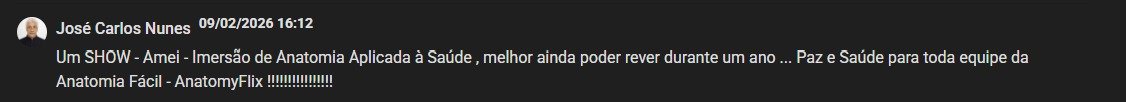 Depoimento 4 de participante da 1ª Imersão de Anatomia Aplicada à Saúde